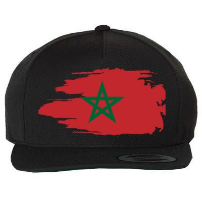 Morocco Moroccan Flag Soccer Football Lover Great Gift Wool Snapback Cap