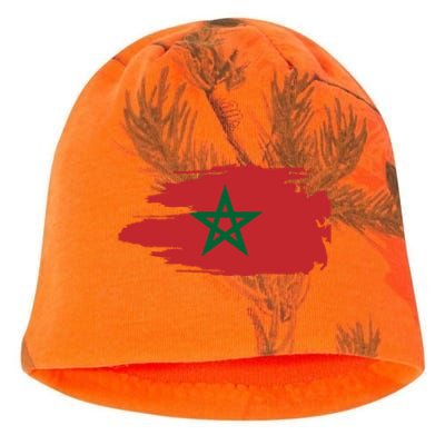 Morocco Moroccan Flag Soccer Football Lover Great Gift Kati - Camo Knit Beanie