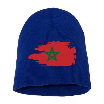 Morocco Moroccan Flag Soccer Football Lover Great Gift Short Acrylic Beanie