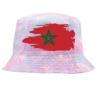 Morocco Moroccan Flag Soccer Football Lover Great Gift Tie-Dyed Bucket Hat