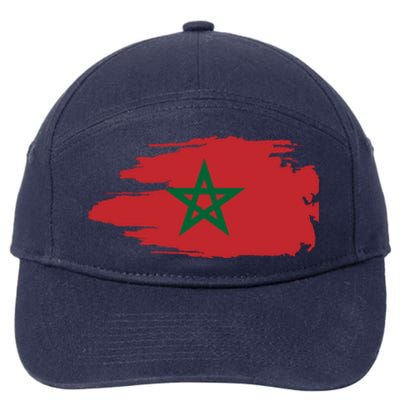 Morocco Moroccan Flag Soccer Football Lover Great Gift 7-Panel Snapback Hat