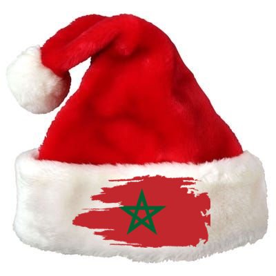 Morocco Moroccan Flag Soccer Football Lover Great Gift Premium Christmas Santa Hat