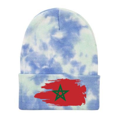 Morocco Moroccan Flag Soccer Football Lover Great Gift Tie Dye 12in Knit Beanie