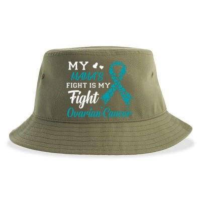 My Mamas Fight Is My Fight Ovarian Cancer Awareness Gift Sustainable Bucket Hat