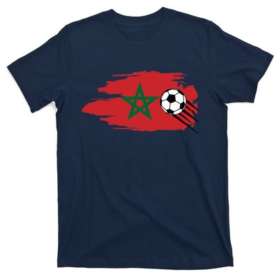 Morocco Moroccan Flag Soccer Football Lover T-Shirt