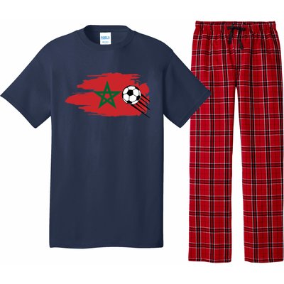 Morocco Moroccan Flag Soccer Football Lover Pajama Set