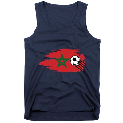 Morocco Moroccan Flag Soccer Football Lover Tank Top