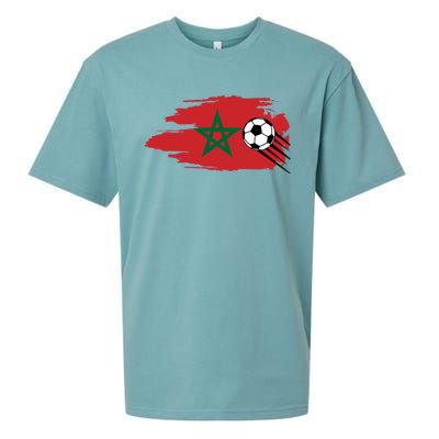 Morocco Moroccan Flag Soccer Football Lover Sueded Cloud Jersey T-Shirt