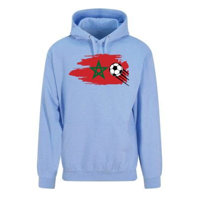 Morocco Moroccan Flag Soccer Football Lover Unisex Surf Hoodie