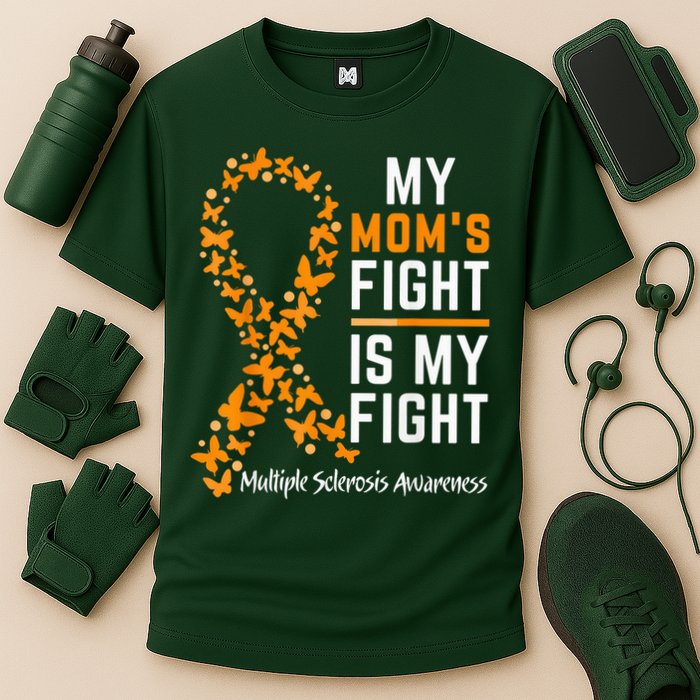 My Mom'S Fight Is My Fight Multiple Sclerosis Awareness Cooling Performance Crew T-Shirt