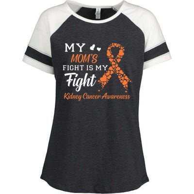 My Moms Fight Is My Fight Kidney Cancer Awareness Enza Ladies Jersey Colorblock Tee