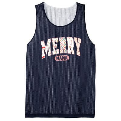 Merry Mama Funny Christmas Mama Claus Christmas Mama Mesh Reversible Basketball Jersey Tank