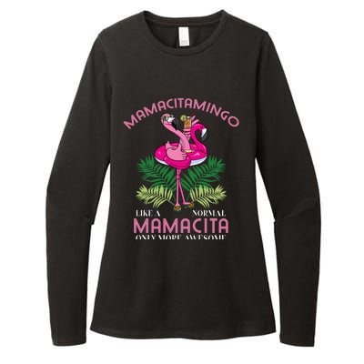 Mamacitamingo Mamacita Flamingo Lover Grandma Grandmother Gift Womens CVC Long Sleeve Shirt