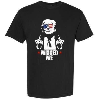 Missed Me Finger Trump 2024 Take America Back Pennsylvania Rally Garment-Dyed Heavyweight T-Shirt