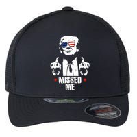 Missed Me Finger Trump 2024 Take America Back Pennsylvania Rally Flexfit Unipanel Trucker Cap