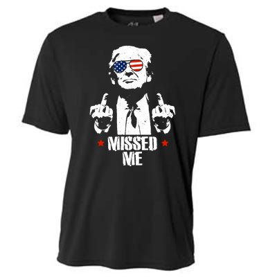 Missed Me Finger Trump 2024 Take America Back Pennsylvania Rally Cooling Performance Crew T-Shirt