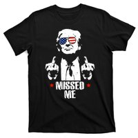 Missed Me Finger Trump 2024 Take America Back Pennsylvania Rally T-Shirt