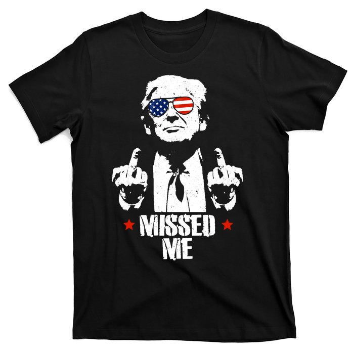 Missed Me Finger Trump 2024 Take America Back Pennsylvania Rally T-Shirt