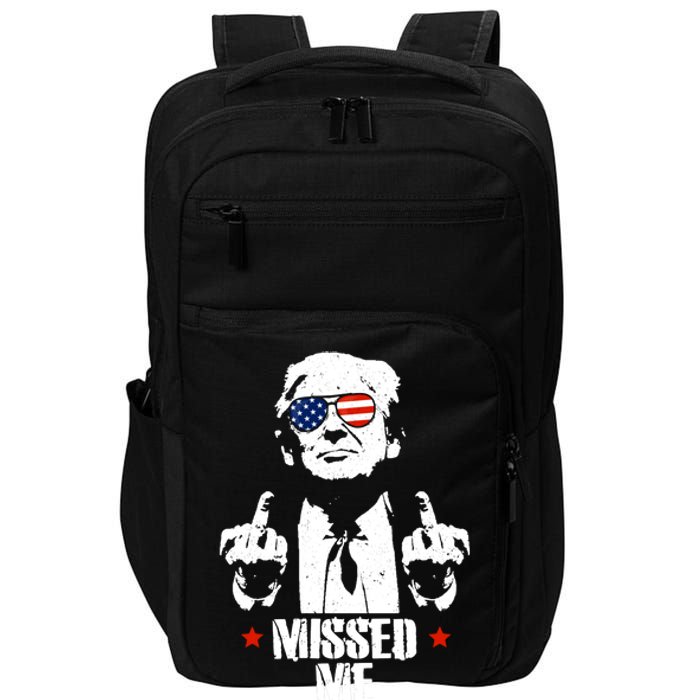 Missed Me Finger Trump 2024 Take America Back Pennsylvania Rally Impact Tech Backpack