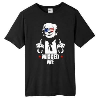 Missed Me Finger Trump 2024 Take America Back Pennsylvania Rally Tall Fusion ChromaSoft Performance T-Shirt