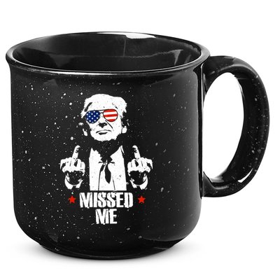 Missed Me Finger Trump 2024 Take America Back Pennsylvania Rally 15oz Campfire Ceramic Mug