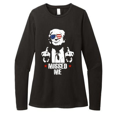 Missed Me Finger Trump 2024 Take America Back Pennsylvania Rally Womens CVC Long Sleeve Shirt