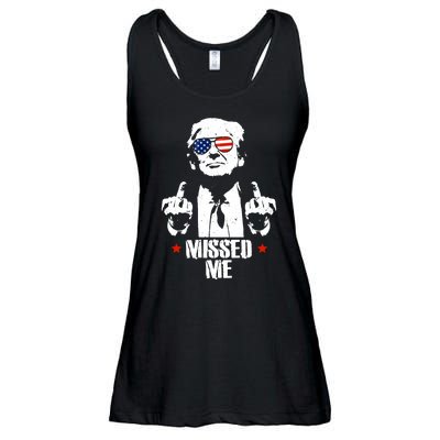 Missed Me Finger Trump 2024 Take America Back Pennsylvania Rally Ladies Essential Flowy Tank