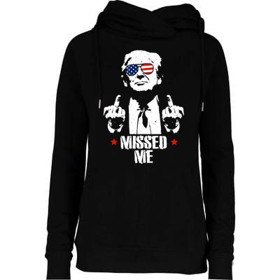 Missed Me Finger Trump 2024 Take America Back Pennsylvania Rally Womens Funnel Neck Pullover Hood