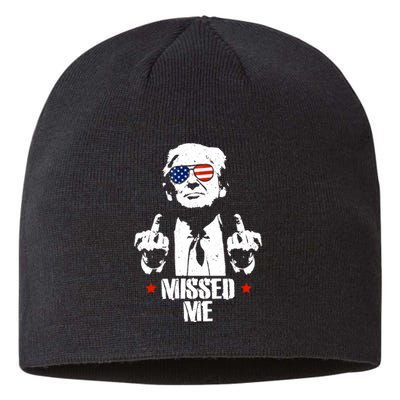 Missed Me Finger Trump 2024 Take America Back Pennsylvania Rally Sustainable Beanie