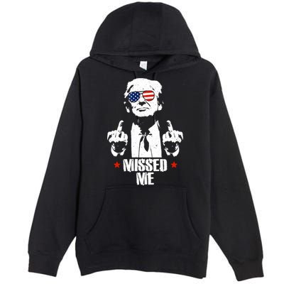 Missed Me Finger Trump 2024 Take America Back Pennsylvania Rally Premium Pullover Hoodie