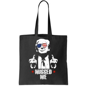 Missed Me Finger Trump 2024 Take America Back Pennsylvania Rally Tote Bag