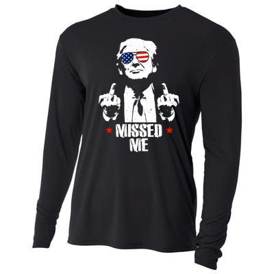 Missed Me Finger Trump 2024 Take America Back Pennsylvania Rally Cooling Performance Long Sleeve Crew