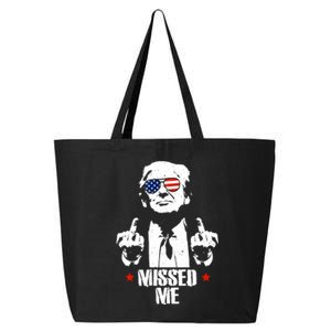 Missed Me Finger Trump 2024 Take America Back Pennsylvania Rally 25L Jumbo Tote