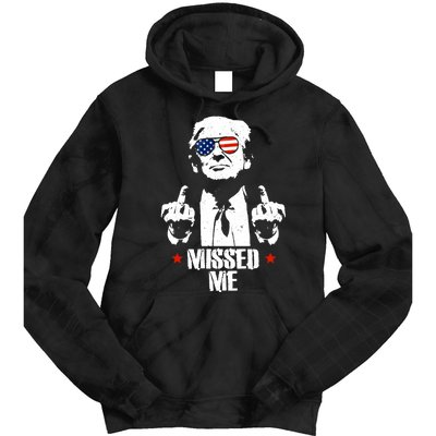 Missed Me Finger Trump 2024 Take America Back Pennsylvania Rally Tie Dye Hoodie