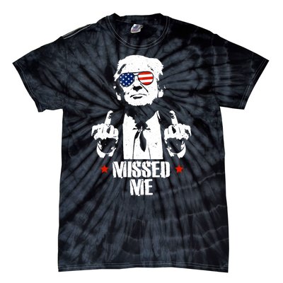 Missed Me Finger Trump 2024 Take America Back Pennsylvania Rally Tie-Dye T-Shirt