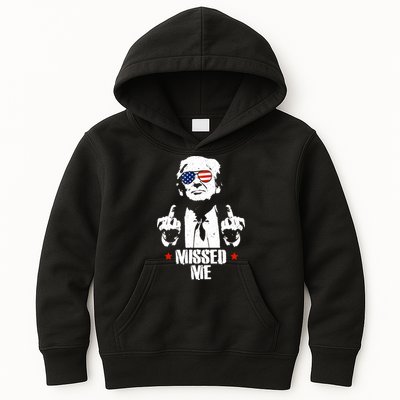 Missed Me Finger Trump 2024 Take America Back Pennsylvania Rally Kids Hoodie