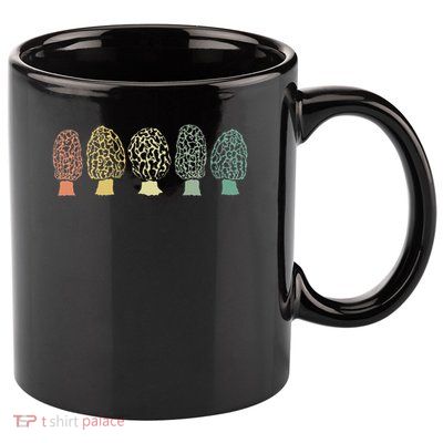 Morchel Mushroom Forest Lace Morchel Mushroom Collector Gift 11oz C Handle Ceramic Mug