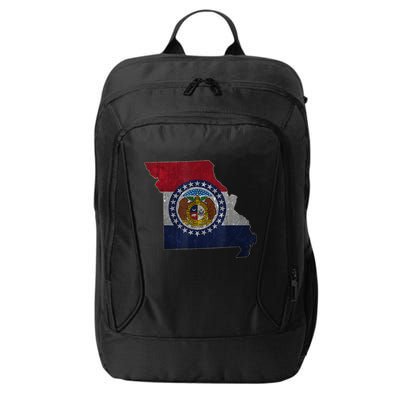Missouri Map Flag State Distressed City Backpack