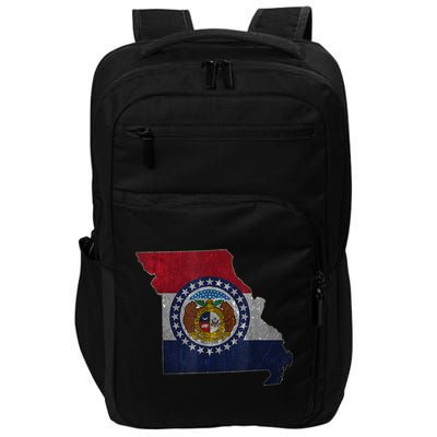 Missouri Map Flag State Distressed Impact Tech Backpack