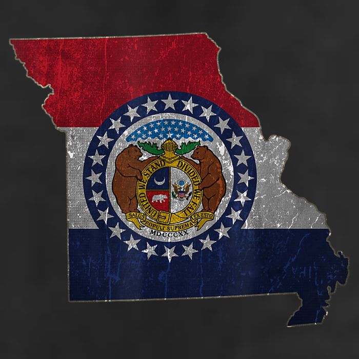 Missouri Map Flag State Distressed 25L Jumbo Tote