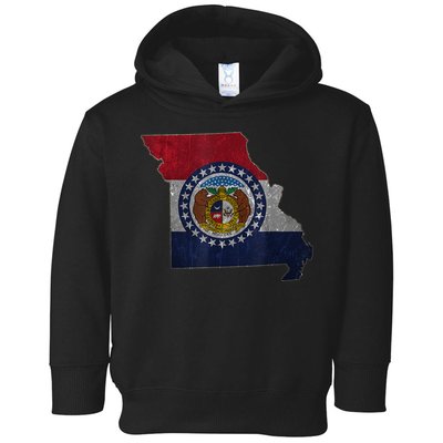 Missouri Map Flag State Distressed Toddler Hoodie