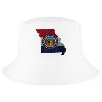 Missouri Map Flag State Distressed Cool Comfort Performance Bucket Hat