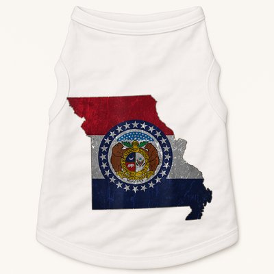 Missouri Map Flag State Distressed Doggie Tank