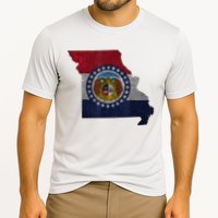 Missouri Map Flag State Distressed Performance Shirt