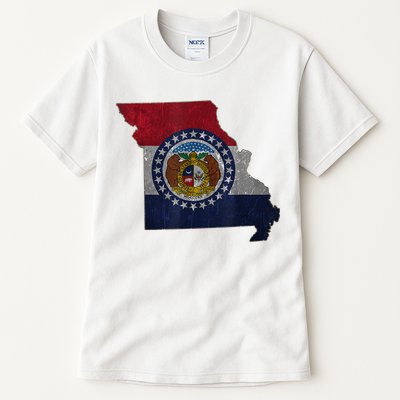 Missouri Map Flag State Distressed Tall T-Shirt