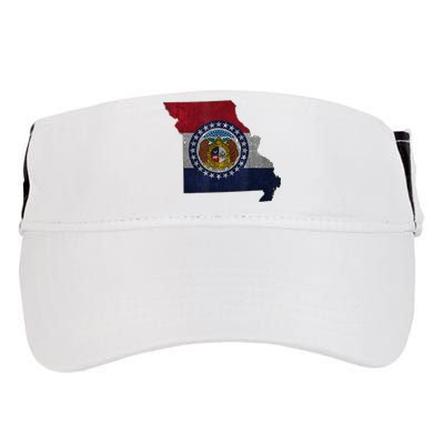Missouri Map Flag State Distressed Adult Drive Performance Visor