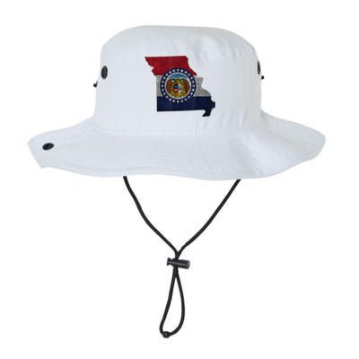Missouri Map Flag State Distressed Bucket Hat