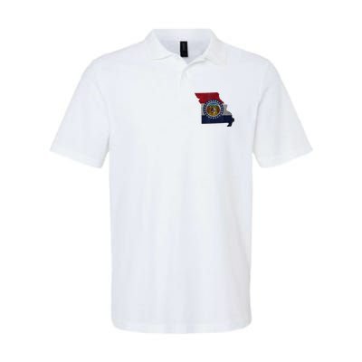 Missouri Map Flag State Distressed Polo