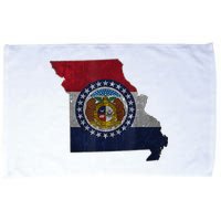 Missouri Map Flag State Distressed Microfiber Hand Towel