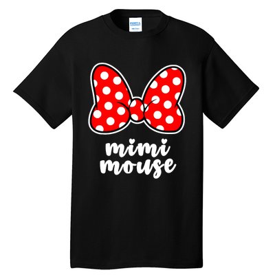 Mimi Mouse Family Vacation Bow Tall T-Shirt